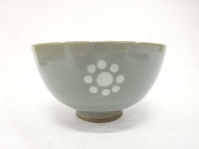  高田焼　青木修　青磁　茶碗